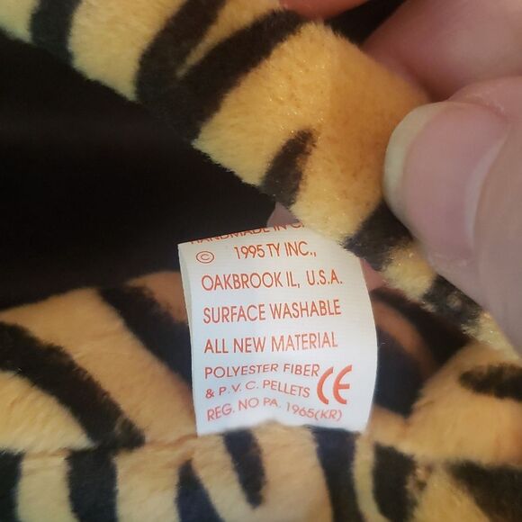 Vintage 1995 Ty Beanie Baby STRIPES the Tiger - Picture 8 of 8